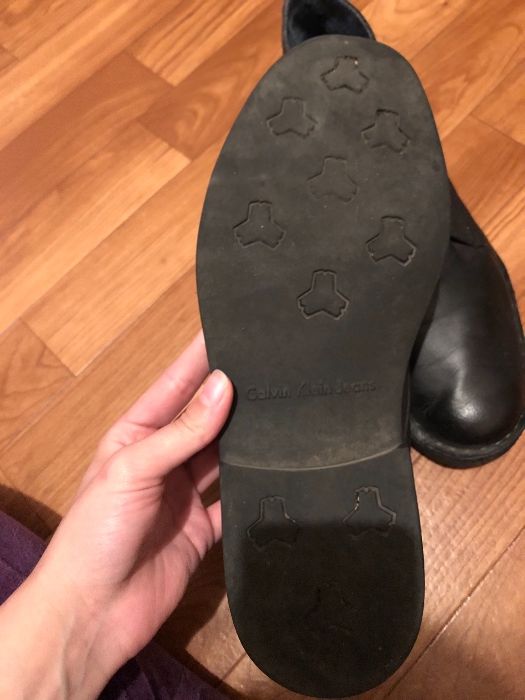 Маркови мъжки боти и обувки Calvin Klein естествена кожа