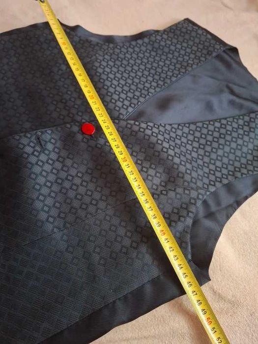 Vesta dama Dinasty negru satinat M-L