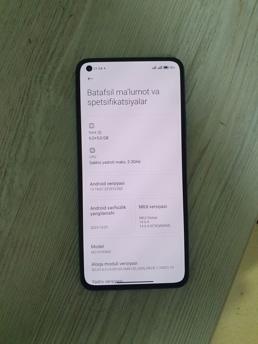 Xiaomi 11 lite 128 tali