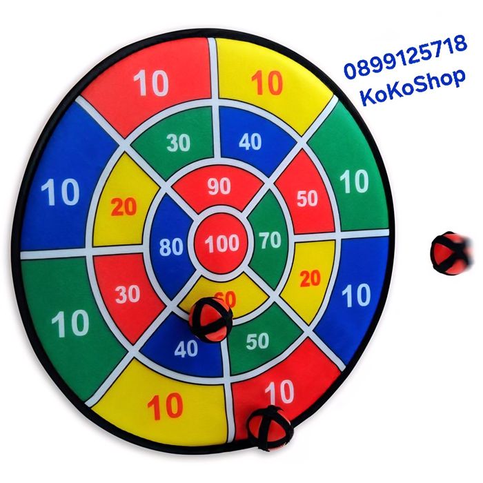 Детски дарц -мишена с велкро топчета