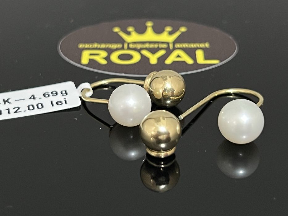 Bijuteria Royal CB : Cercei aur 14k 4,69 grame   409 lei/gr