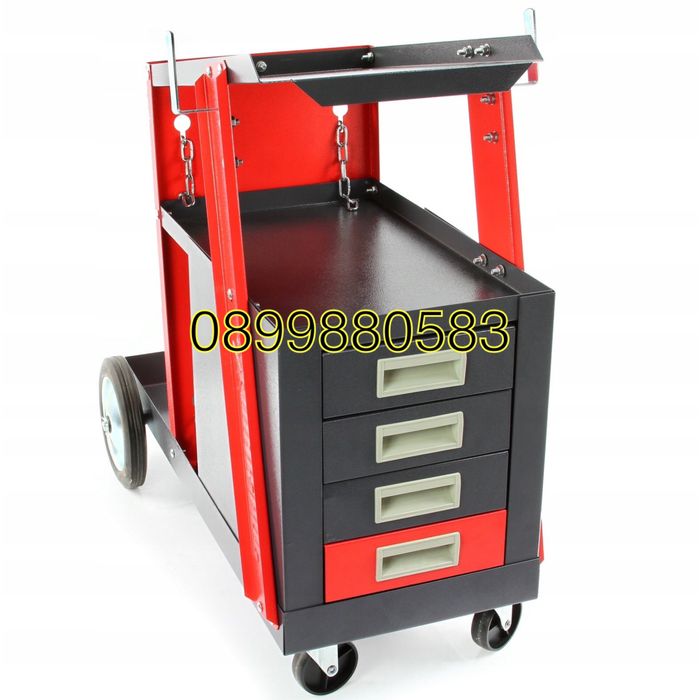 Количка за заваръчни апарати Mar-Pol M66612, с 4 чекмеджета