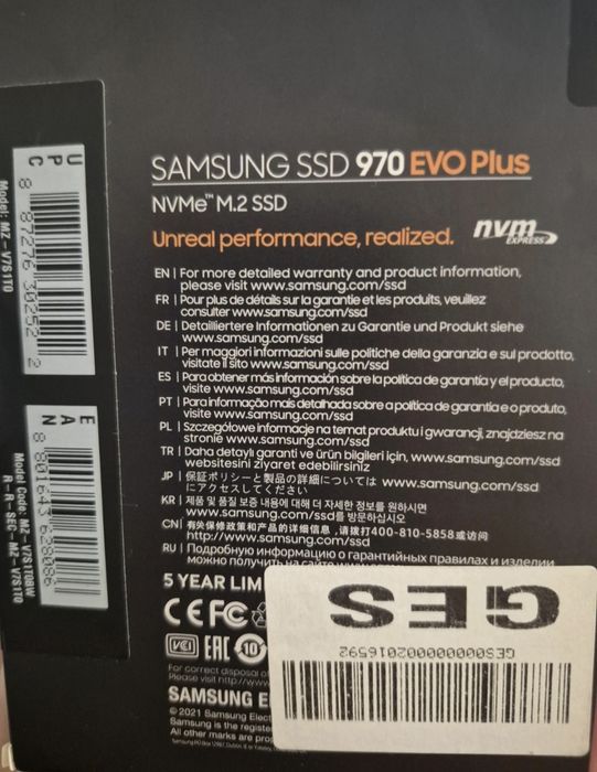 Samsung 970 Evo plus 1 TB