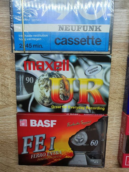 set 6 casete audio sigilate Basf Philips Maxell Neufunk
