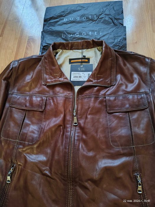 Куртка кожаная Bugatti (Германия),кожа наппа,оригинал,новая,р-р 52