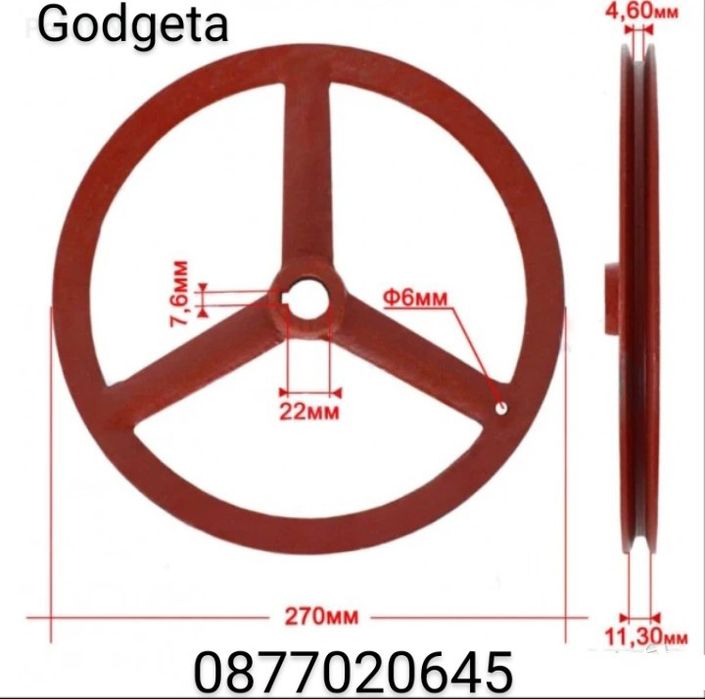 Чугунена електрическа месомелачка 1,5 kW/ 1400 об/мин и 220 V