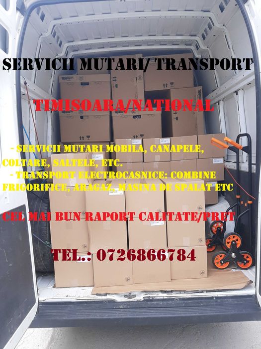 Servicii mutari, transport ieftin, mobila, coltare, canapele,frigider