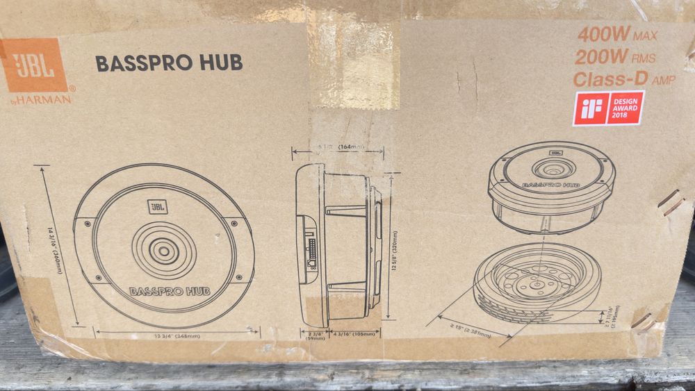 Субуфер за автомобил JBL BASSPRO HUB, 200W RMS, Активен