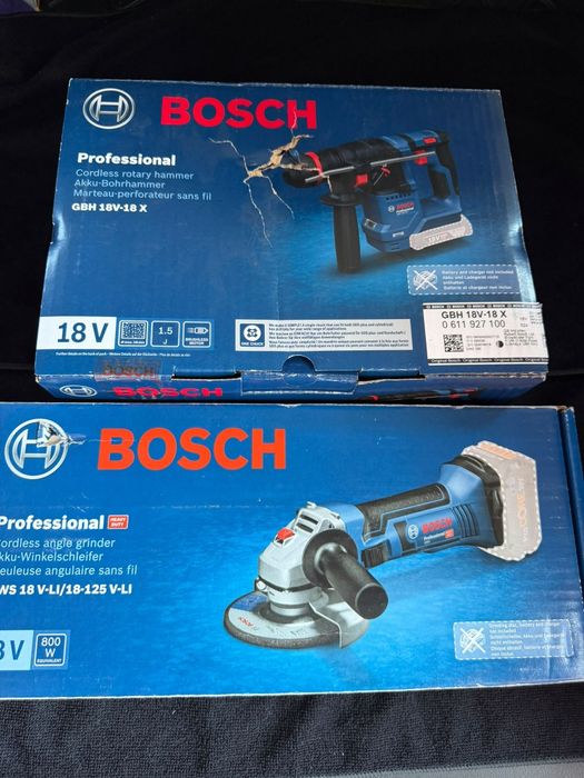 Bosch set rotopercutor ,polizor pe acumulator