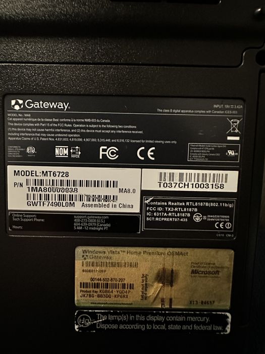 Laptop Gateway conditie bună