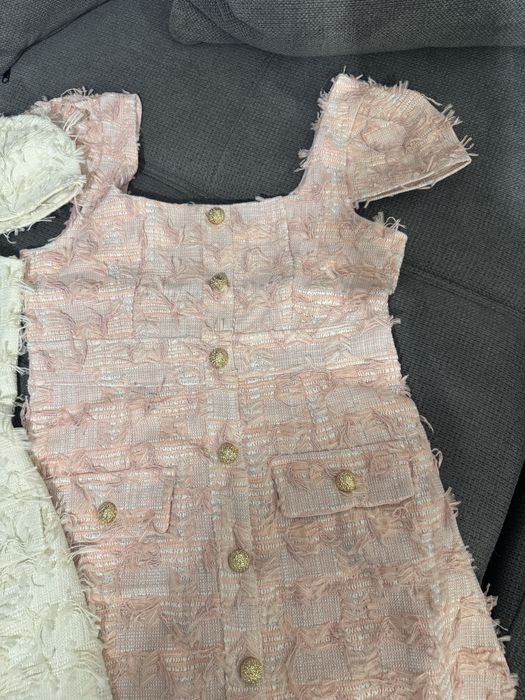 Рокля розова и бяла