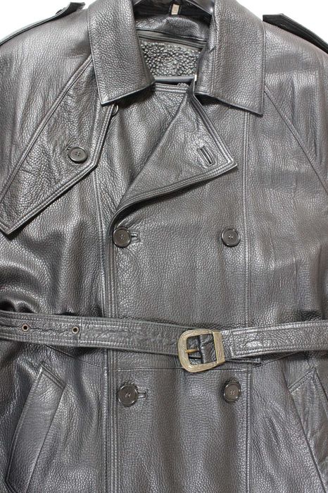 Кожаный плащ с съемным мехом