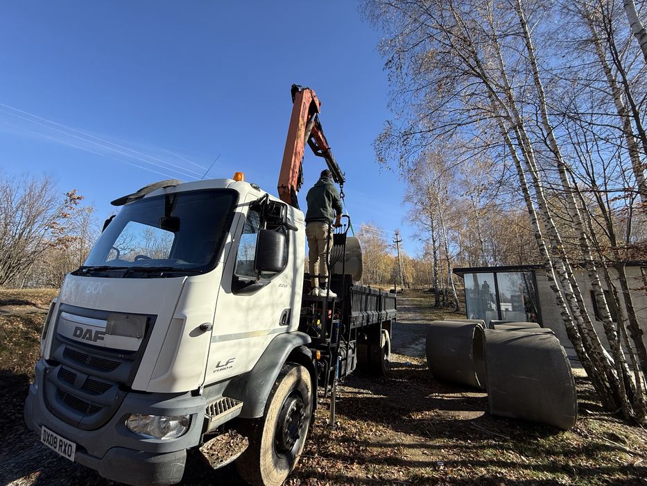 Camion basculabil + macara Daf 2008
