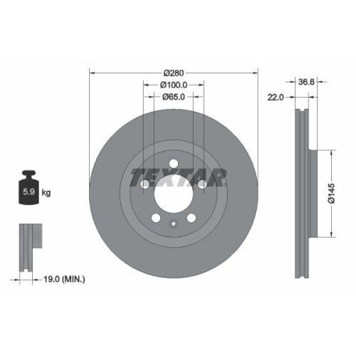 Textar Disc frana PRO+