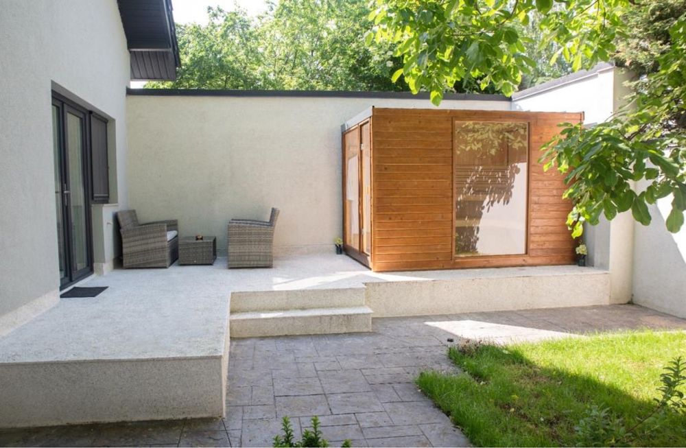 Casă de lux de în Buzău, 3 camere, mobilata premium, sauna, executivi