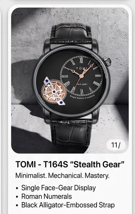 TOMI Face Gear erkaklar qo’l soati va sovg’a to’plami