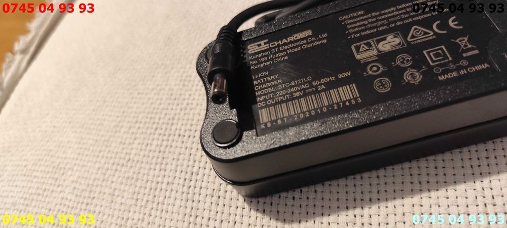 alimentator incarcator 36V 2A ptr trotinete biciclete