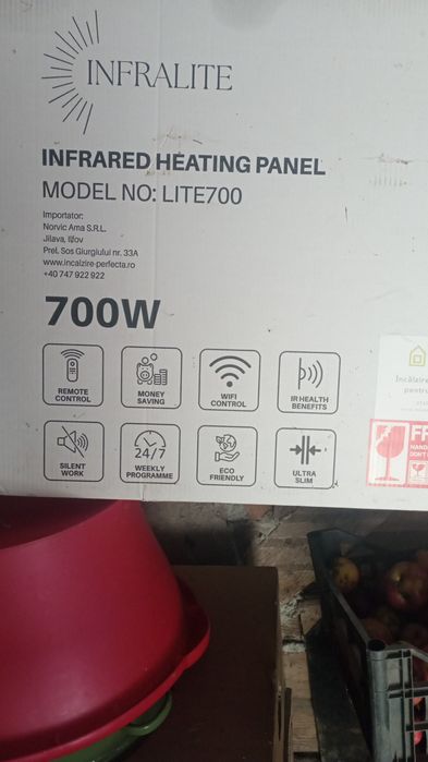 Vând panou radiant nou 700w