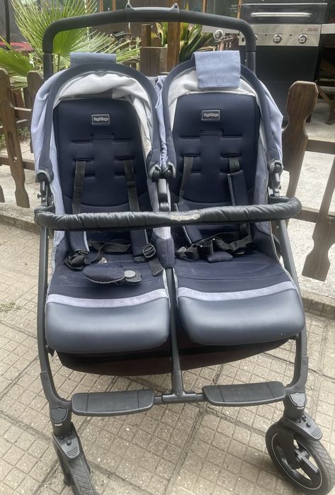 Количка за близнаци Peg Perego Book for two и кошчета  Porte enfant