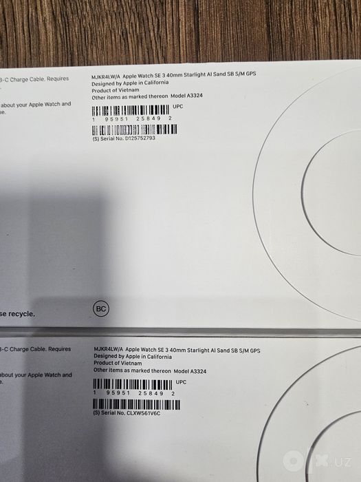 Apple Watch SE 3 40mm, 2026, Starlight Aluminum S/M, запечатанные