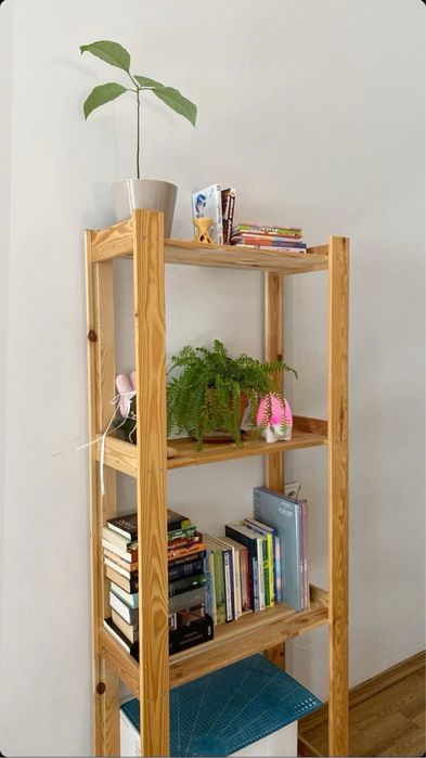 Деревянный стеллаж икеа