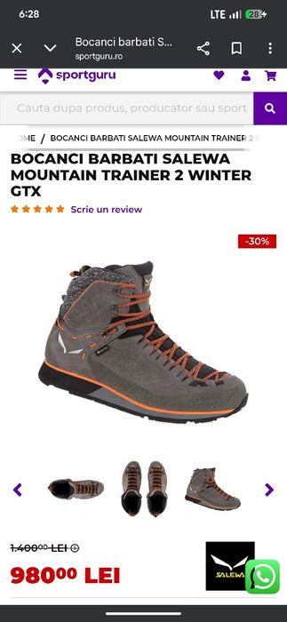 Bocanci Salewa Mountain Trainer Winter 2 GTX ( Gore Tex )
