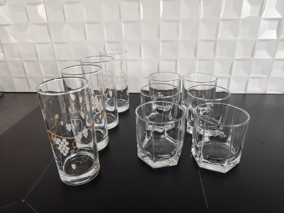 Set 8 pahare + bonus 4 pahare inalte