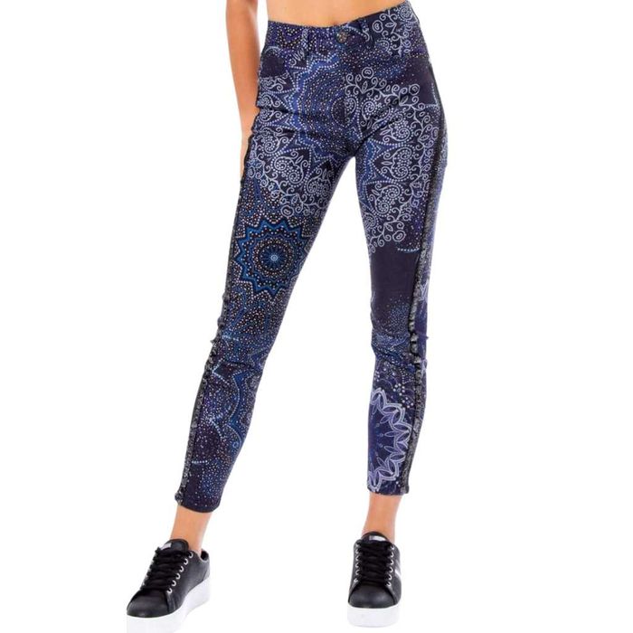 Blugi skinny Desigual cu model Mandala