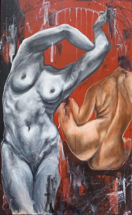 Tablou/ acrilic pe panza cu şasiu 80/50 cm