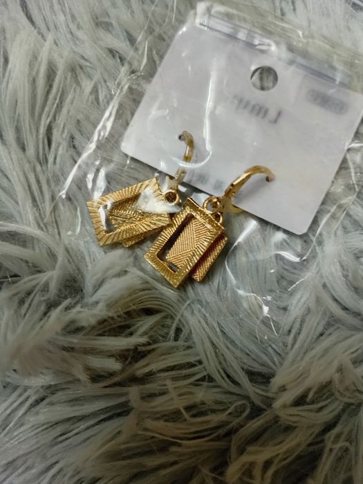 Серьги под золото