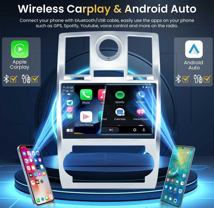 Мултимедия за Chrysler 300C Двоен дин Навигация 2DIN Android плеър