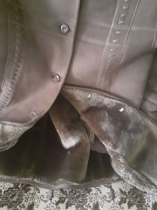 Haina dama tip cojoc din blana sintetica