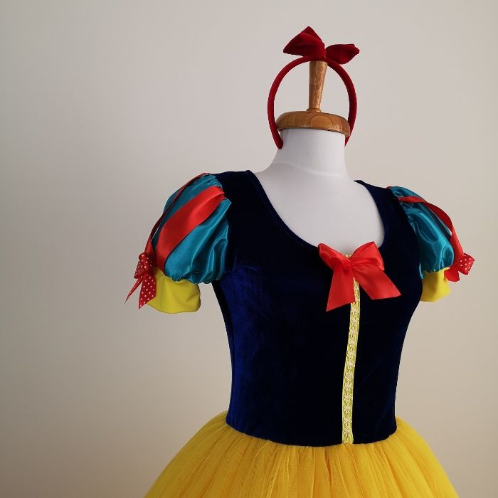 Costum carnaval Alba ca zăpada  deluxe XS, S,M, L,XL,made în România