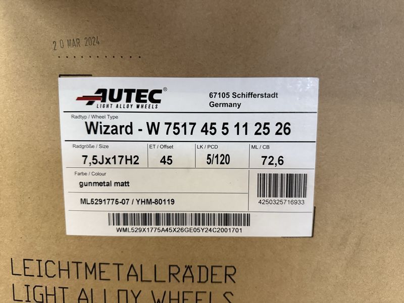 17цола 5x120 Vw Transporter BMW Фолкваген Транспортер