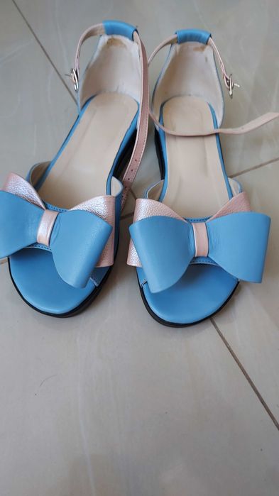 Sandale cu funda piele naturala 37