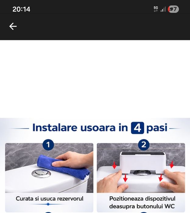 Dispozitivul automat pentru tragere apa WC