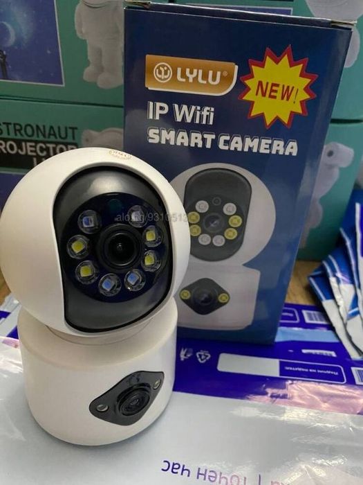 Wi-FI камера двойна за наблюдение с нощно виждане с ICSEE