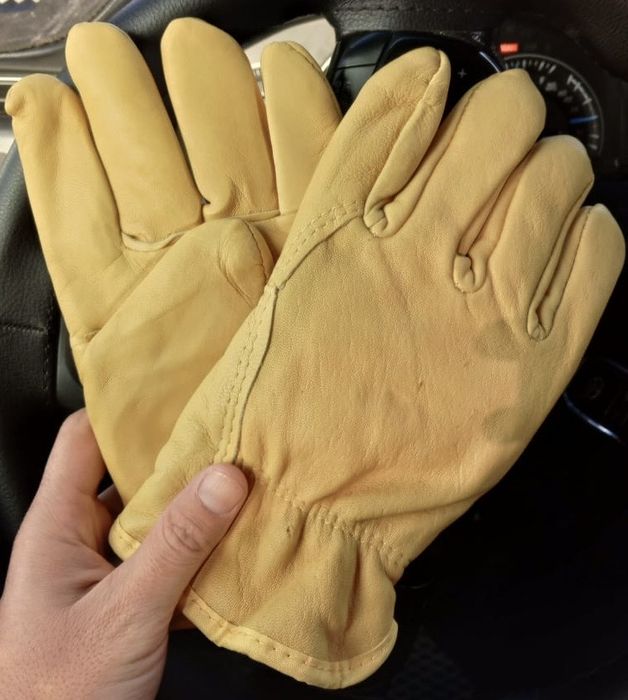 Перчатки  рабочие кожа зимние