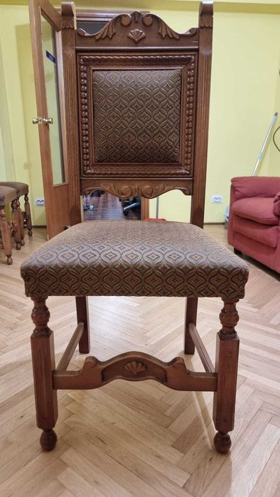 Set 6 scaune neobaroc lemn masiv sculptat – stare impecabilă – mobilier clasic premium