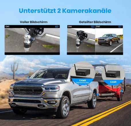 AUTO-VOX комплект камера за заден ход с монитор и соларна батерия