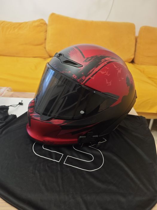 Cască moto Ruroc EOX Batman + vizieră fumurie +  clară, pinlock