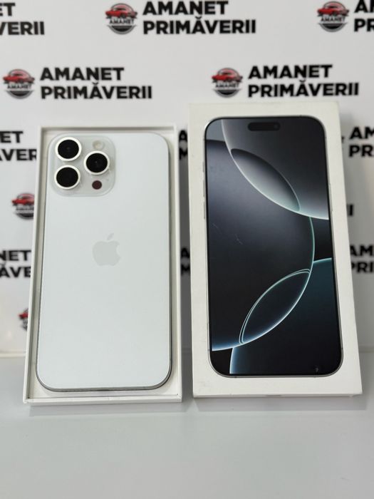 Iphone 16 PRO MAX 256 GB Alb 95% Baterie Impecabil Garantie