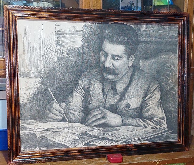 Картина И.В. Сталин. Материал бязь размер указан на фото.