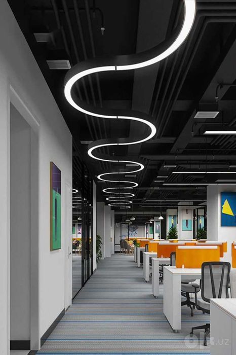 Подвесные LED-светильники для офиса, магазина и спортзала, любой длины