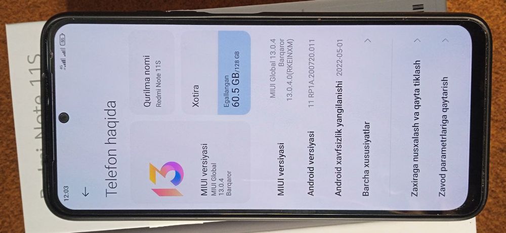 Redmi Note 11s telefon sotiladi narxi