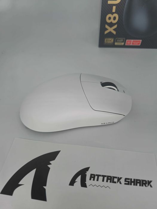 Mouse Gaming ATTACK SHARK X8 Ultra 8K, PAW3950, Alb - Grad E