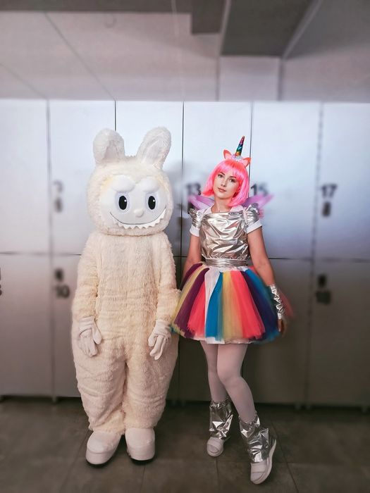 Аниматоры мишка, Лабубу, Человек паук