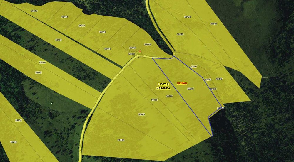 Teren extravilan – 159.293 mp, comuna Ditrău, județul Harghita