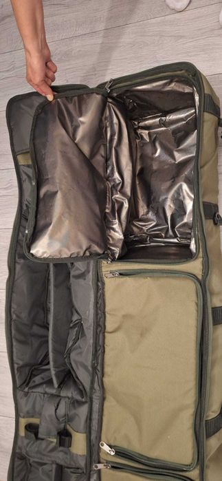Waders FOX Lightweight Green marimea 45 nou-nouti + husa pescuit KORUM Transition Opportunist Foldall (2 rods + 3 compartimente mari de depozitare)