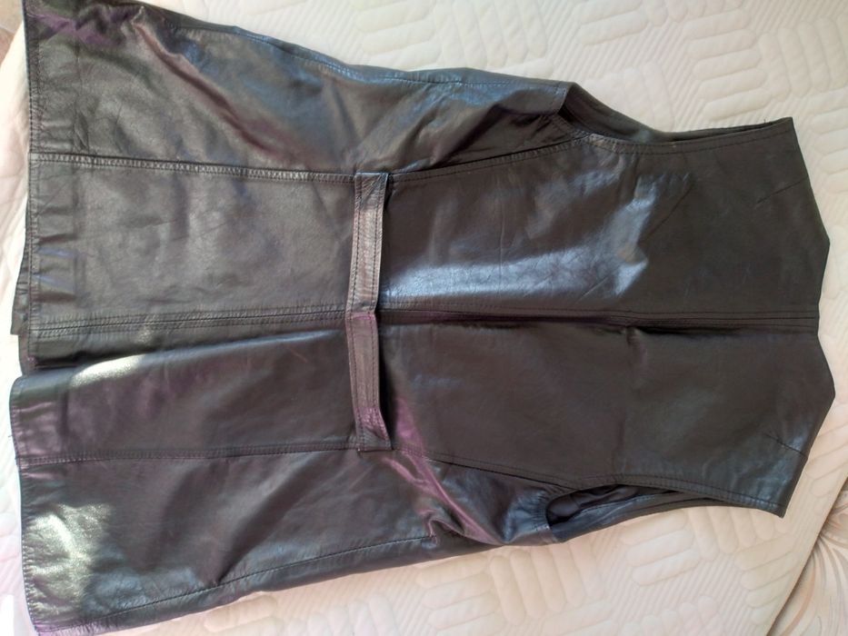 Кожанная люксовая желетка